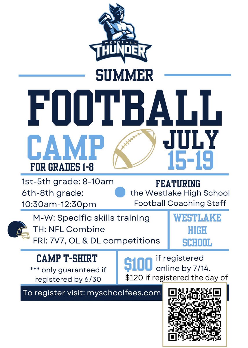 Saratoga Springs, Eagle Mountain, and surrounding Communities…we have a Great Event coming up, come out and get coached up by <a href="/CoachAAle/">Arnold Ale</a> and the Westlake Football Staff!
#BLEEDBLUE