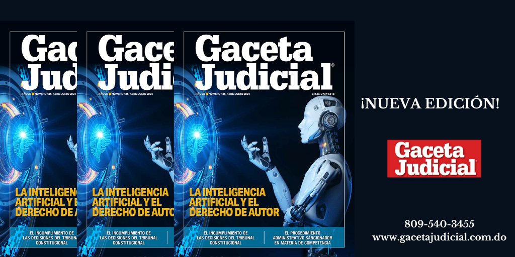 Ya está disponible en línea la edición núm. 425 de #GacetaJudicial.    

Búscala en gacetajudicial.com.do