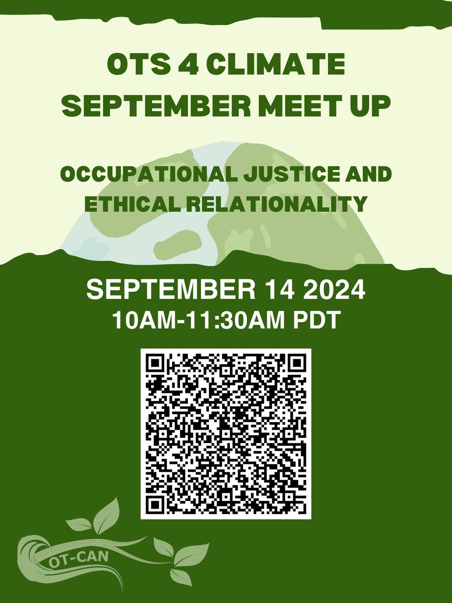 OTs4Future's tweet photo. Mark your calendars- Sept 14 we talk with Niki Kiepek about #OccupationalJustice and ethical relationality. RSVP today. Limited spots-send us a direct msg if you get a SOLD OUT msg #OTs4Future #OT4Future #OT365 https://t.co/XlivQl2oHl https://t.co/clgsMHssLL