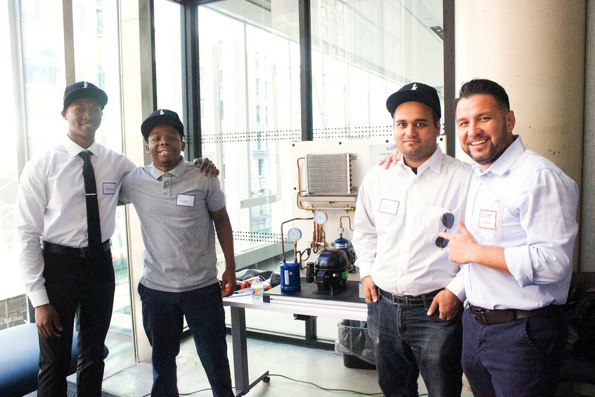 HenryStreet's tweet photo. Nineteen graduates of @StacksandJoules and Henry Street’s Building Automation Systems training showed off their new skills before a range of potential employers on Friday, June 28, at @CivicHall. Thank you to all of our amazing employer partners who joined us for the showcase! https://t.co/Fp6nluCVu4