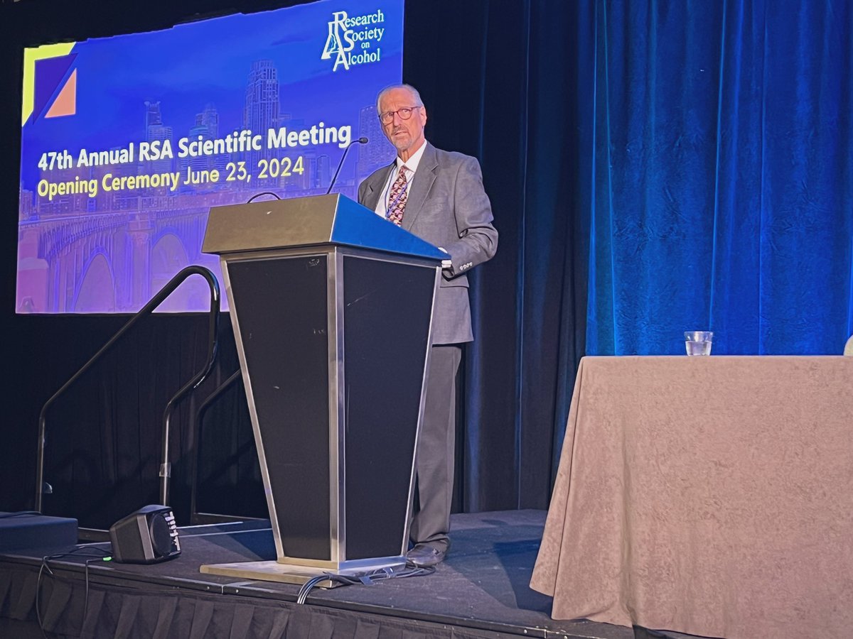 Dr. Howard Becker, Director of MUSC’s Alcohol Research Center, gave the opening address during the Research Society on Alcohol's (RSA) annual conference. Dr. Becker is president of the RSA, the world's largest scientific society focused on research concerning alcohol and health.