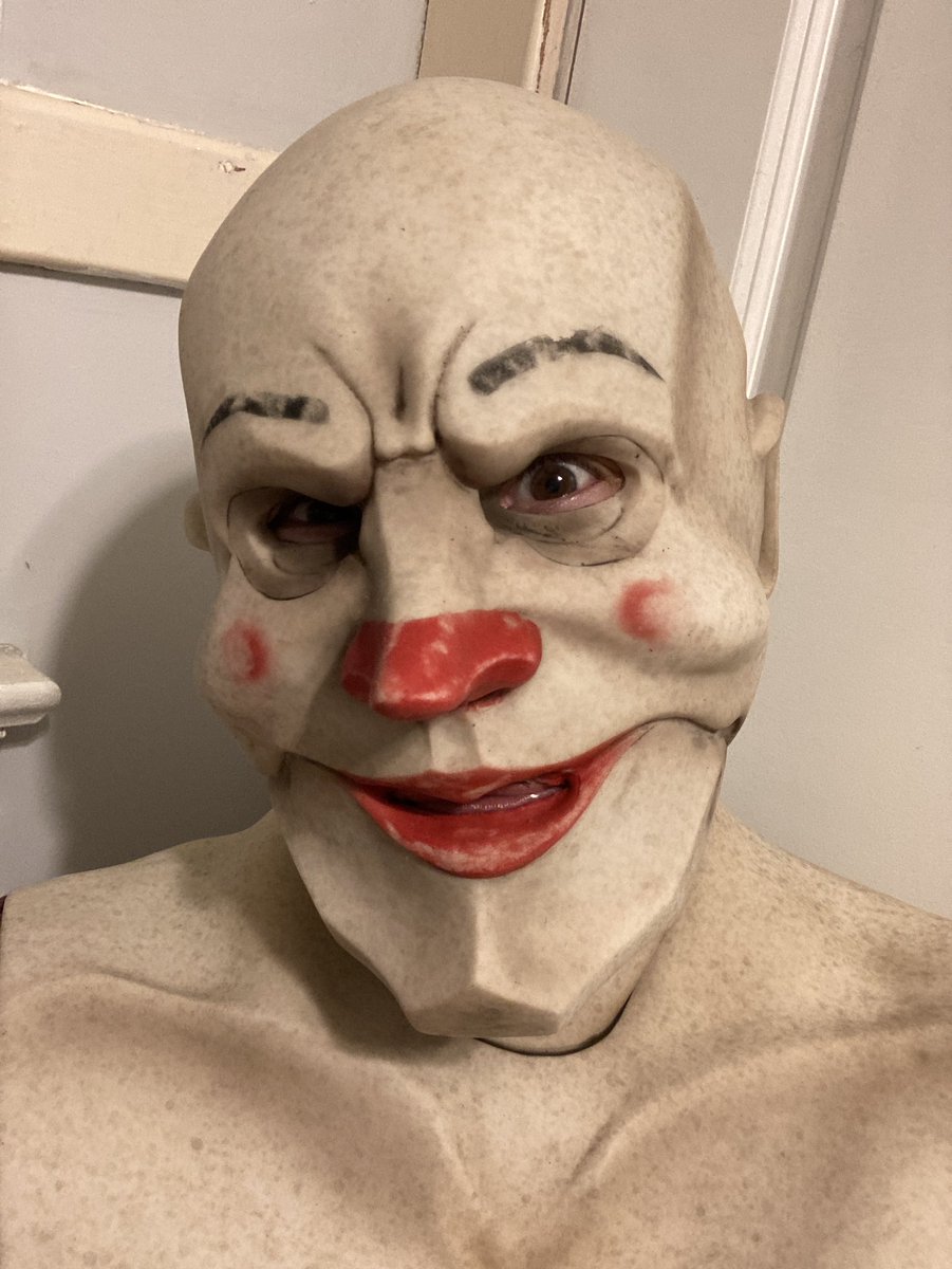 DuskySamCat's tweet image. CFX Punch mask I acquired in a private sale. Snug fit, pretty expressive, just want to trim the right eyehole for comfort then can see about a suitable wardrobe. He should dress for success!