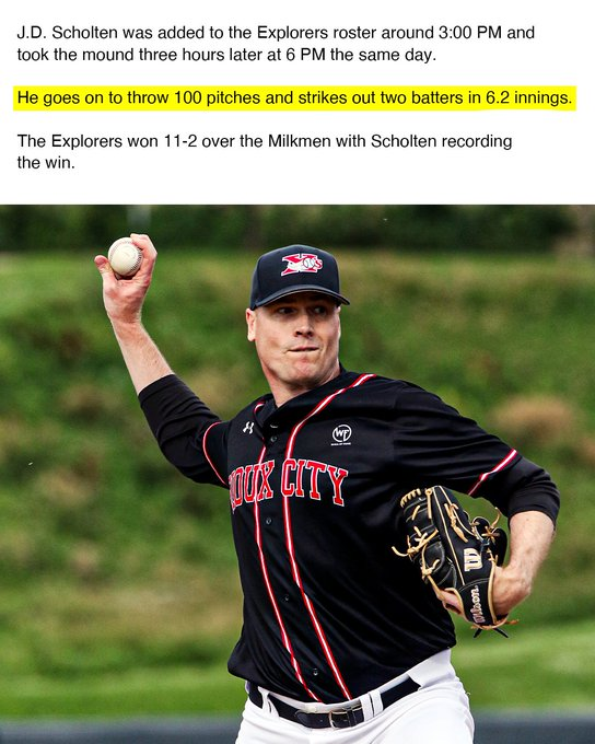 Ok, I have heard a lot of insane Indy ball stories, but pulling a 44-year-old politician off the campaign trail to throw 6.2 quality innings on 3 hours notice is UP THERE