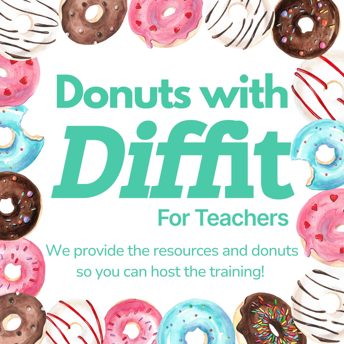 Are you planning those back to school PD days? Why not add exploring @diffitapp to the agenda!?! 

We will send you a training deck &amp; a gift card for donuts (or whatever snack your staff likes most!)  #teaching #education