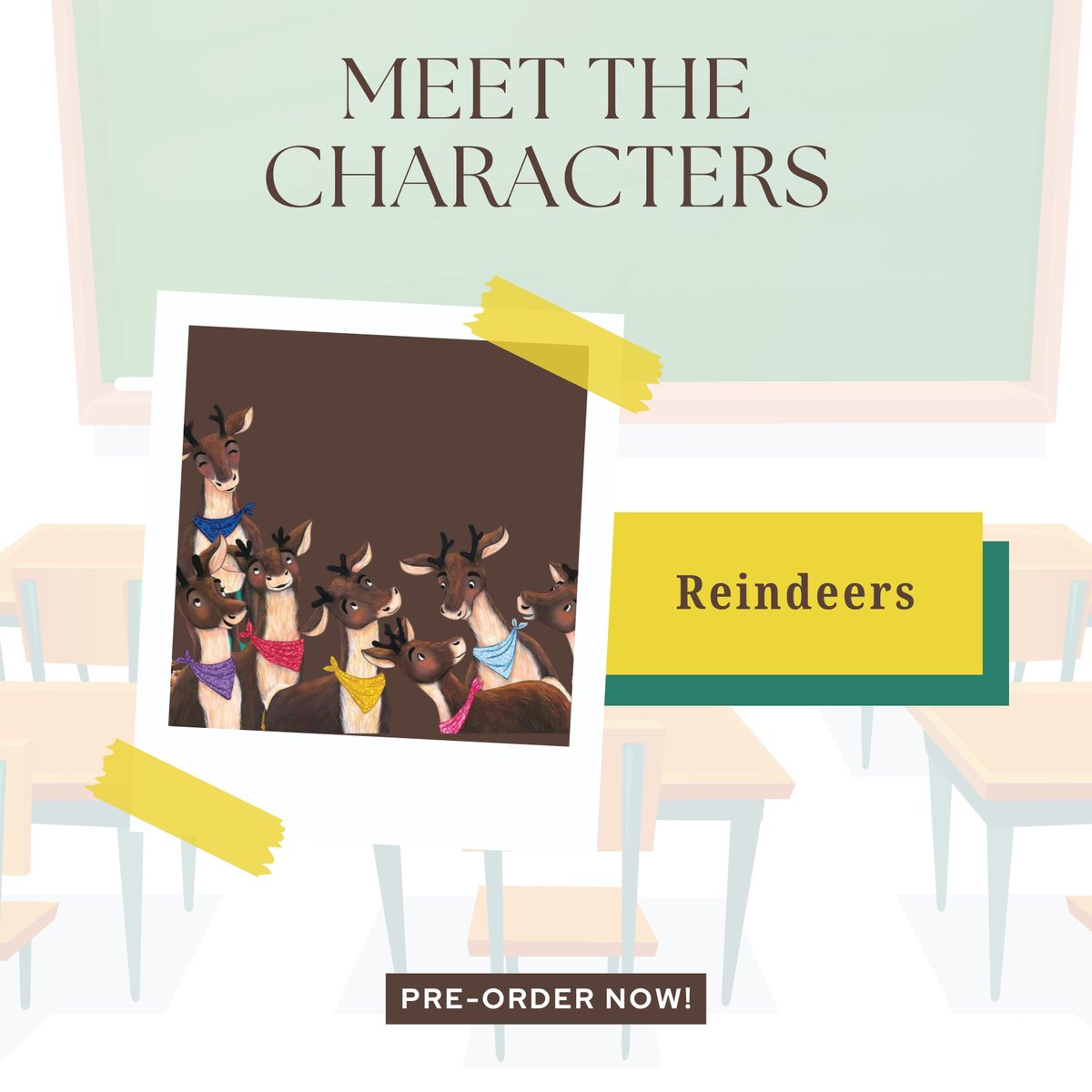 Meet the characters of "The Reindeer Remainders"! Will everyone feel included? Find out on July 16th! 🦌#Countdown
#TheReindeerRemainders #KateyHowes #ChildrensBooks #InclusiveStories #KidLit