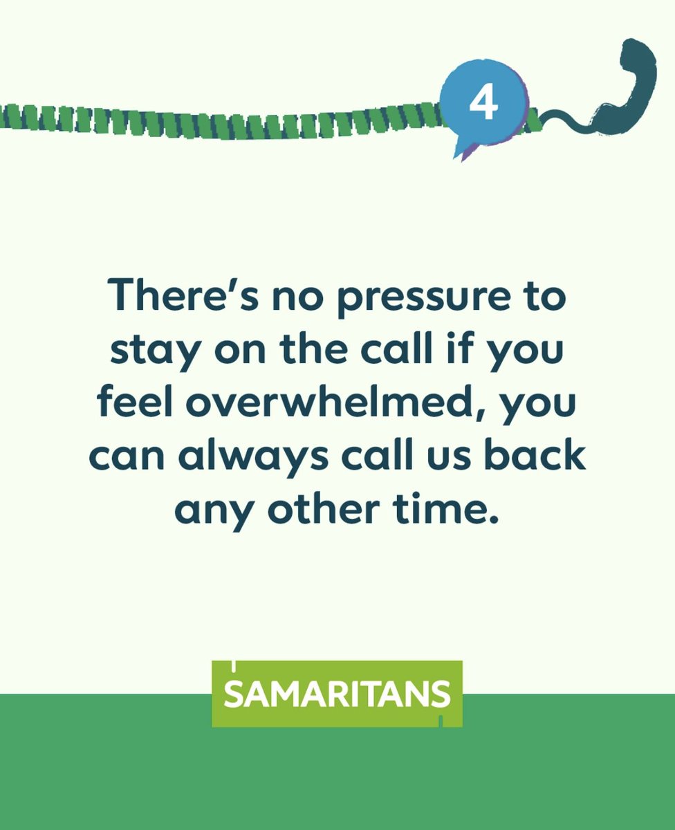 If you’re feeling a bit worried about calling #Samaritans, remember these 4 things…

👇