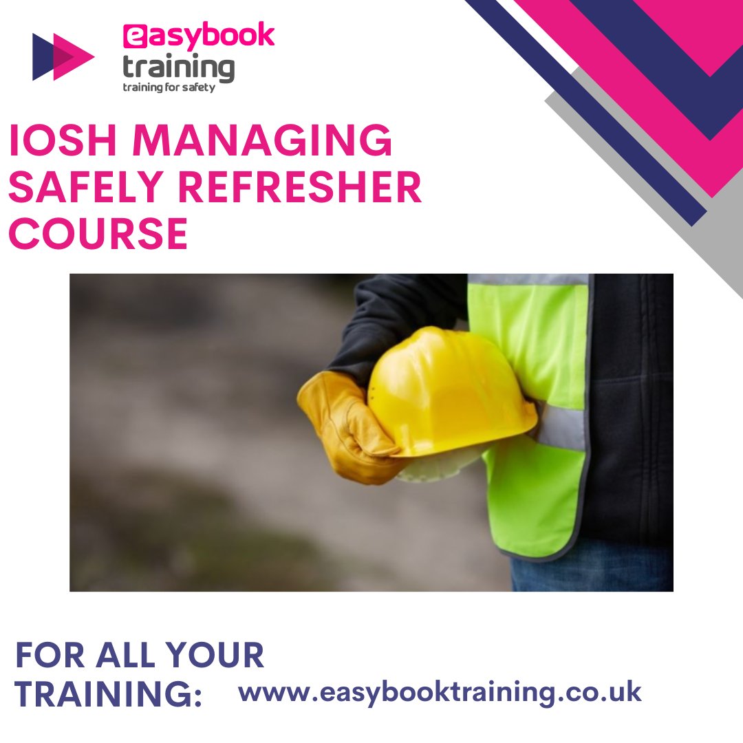 What is covered on the IOSH Managing Safely Refresher course?
- Revise key management responsibilities from the IOSH Managing Safely course.
- Update relevant changes in good practice guidance, legislation and standards.

Why not book yourself on today? pulse.ly/lo4ihaaa37