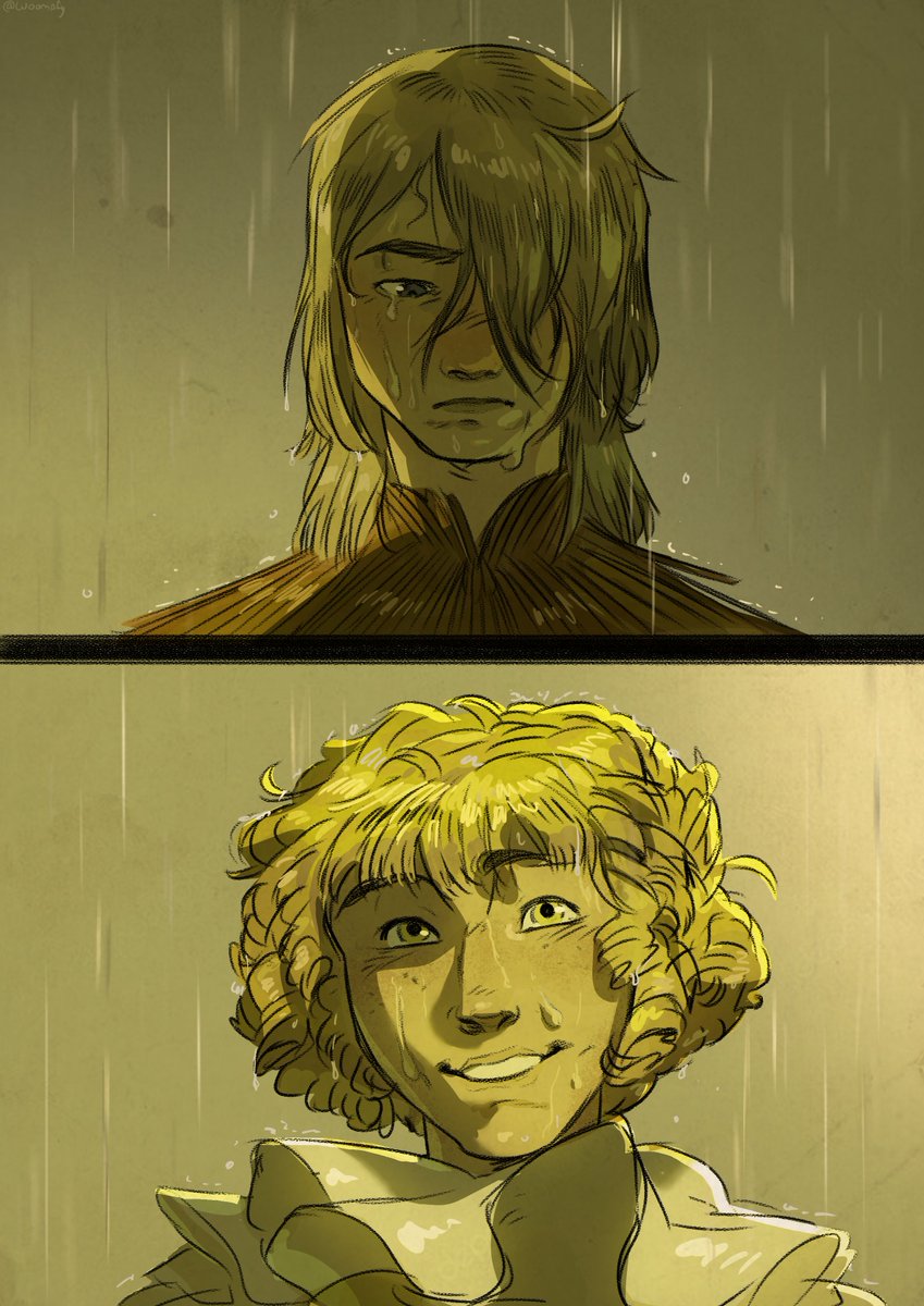 WoOmPfy's tweet photo. "Come on now, don't let the rain wash away your smile!"🌿
#ocfanart #colentine #yaelokre #cole #clementine #fanart https://t.co/UgIoUjZ9Sa