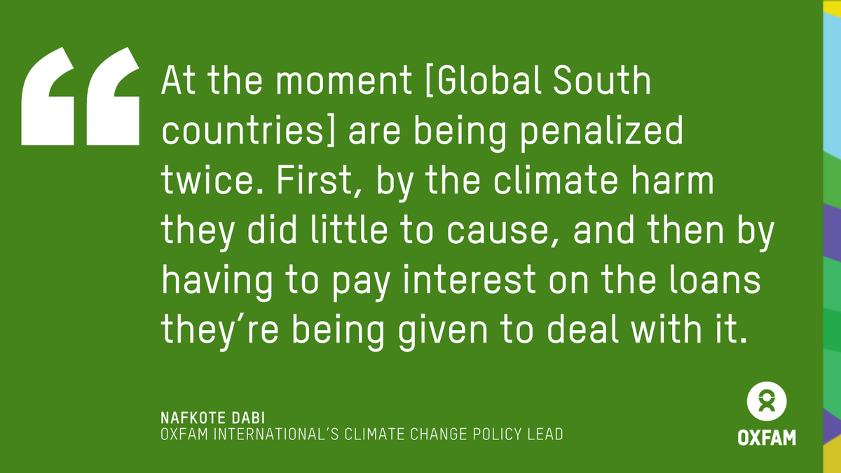 Oxfam International Media Team (@newsfromoxfam) on Twitter photo PRESS RELEASE: Rich countries overstating “true value” of #climate finance by up to $88 billion, says <a href="/Oxfam/">Oxfam International</a>.
Oxfam estimates that the "true value" of climate finance provided by rich countries in 2022 is only between $28 billion and $35 billion.
oxf.am/ClimateFinance… PRESS RELEASE: Rich countries overstating “true value” of #climate finance by up to $88 billion, says <a href="/Oxfam/">Oxfam International</a>.
Oxfam estimates that the "true value" of climate finance provided by rich countries in 2022 is only between $28 billion and $35 billion.
oxf.am/ClimateFinance…