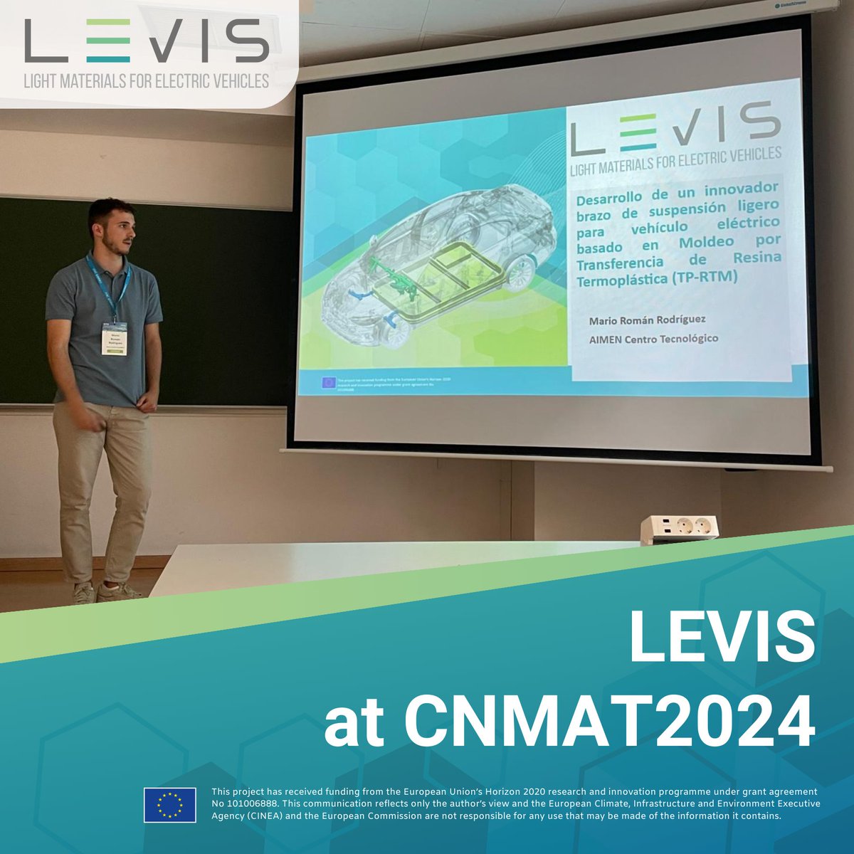 🚀 At #CNMAT2024, <a href="/aimenct/">AIMEN Centro Tecnológico</a> showcased <a href="/EUProject_LEVIS/">Greenvehicles LEVIS</a>'s #sustainable suspension arm, advancing #AutomotiveEngineering 🚗💡 through weight reduction, #ecofriendly materials, advanced #manufacturing and enhanced #recyclability 🌿⚙️♻️  

🔗Learn more: greenvehicles-levis.eu #H2020