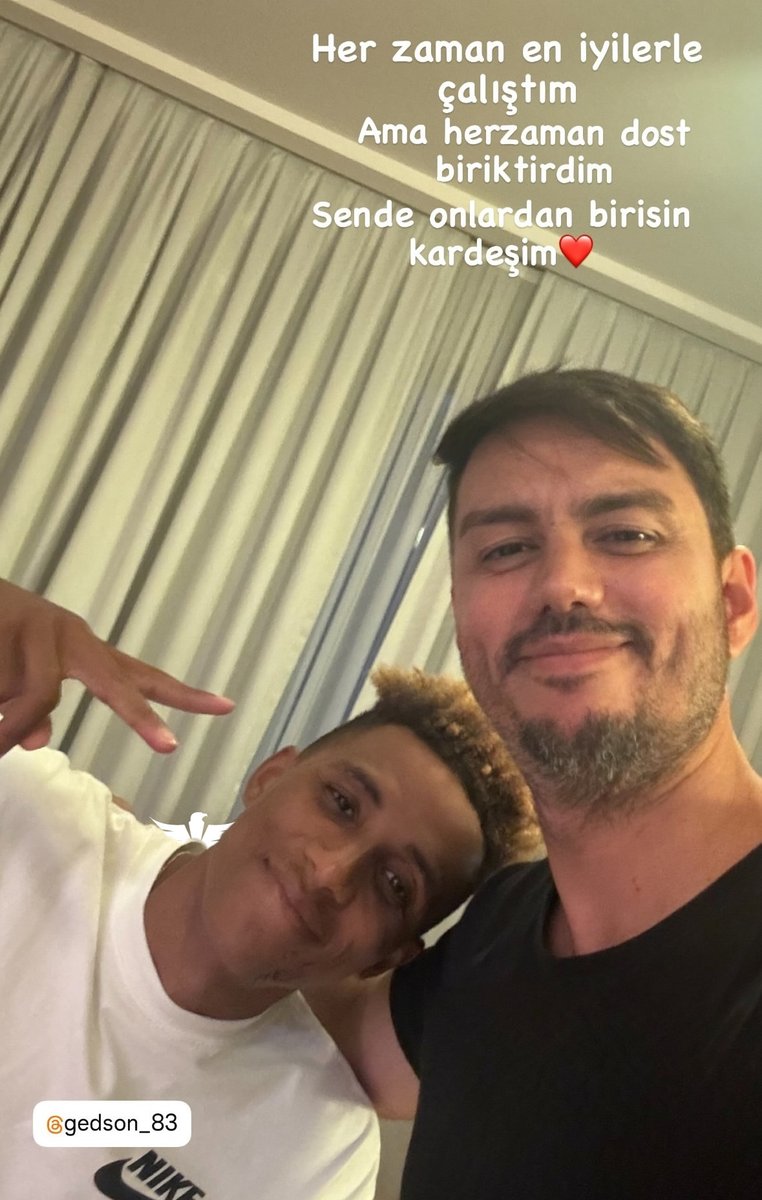 HaberKartali's tweet photo. Gedson Fernandes'in kişisel antrenörü, Gedson'a veda etti. https://t.co/5dWghI1Ngw