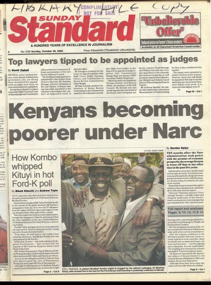 Just a year into president KIBAKI's presidency! Draw parallels with the Ruto Regime.