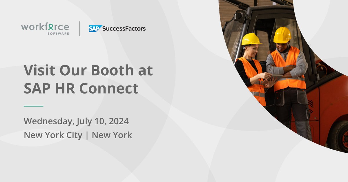 WorkForceSW's tweet photo. It's almost here! New York, we'll be joining @SuccessFactors at @SAP HR Connect this week! Stop by our booth and discuss how to elevate your workforce management strategies and transformation. https://t.co/mMnVevP29j #HRConnect #SAPPartners #MakingWorkEasy https://t.co/Ltm5pL69ex