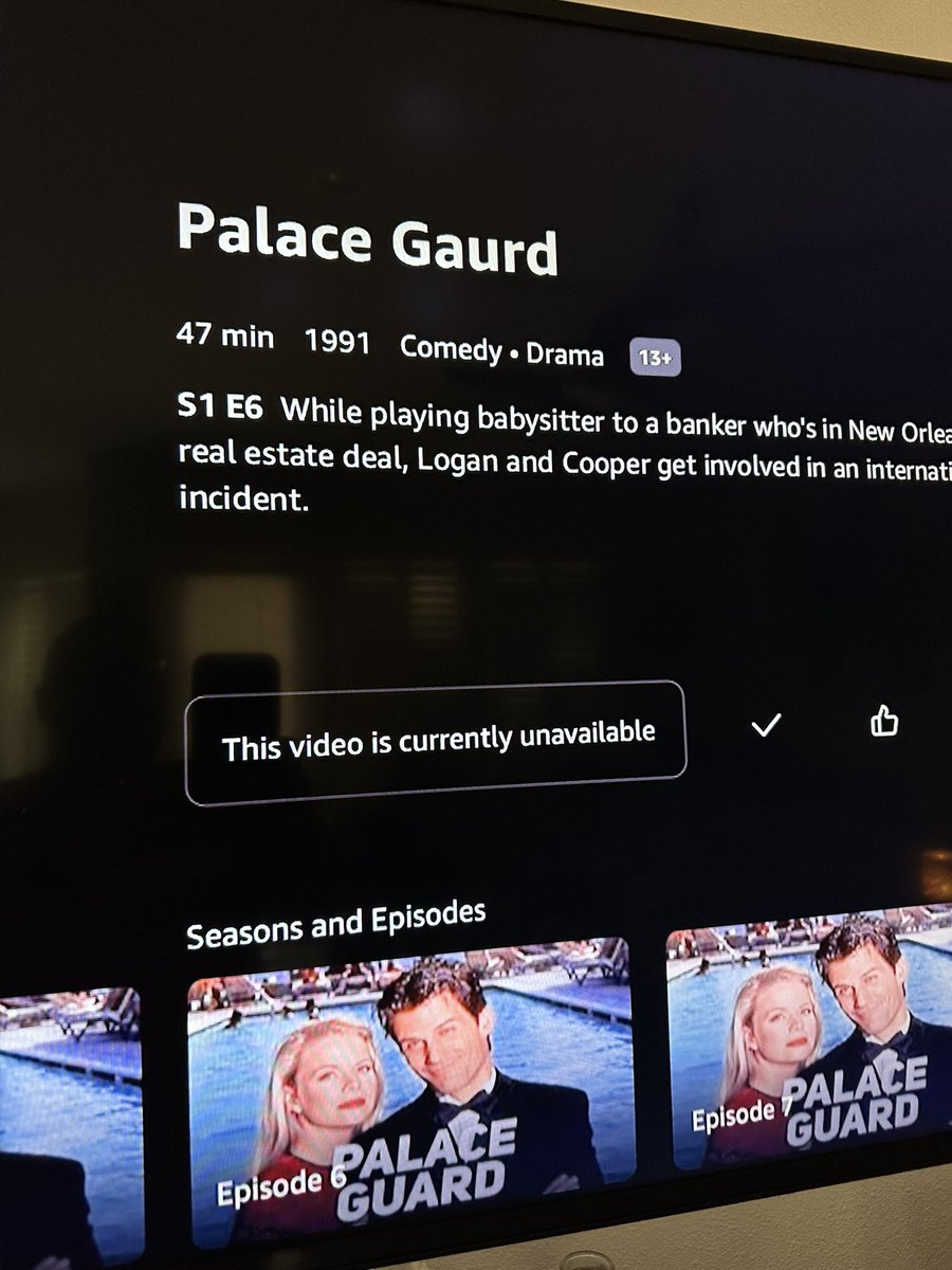 brandonsbuzz's tweet photo. Went to queue up #PalaceGuard episode 1.6 and … you gotta be effing kidding me. When I tell you that I’m ready to throw a BRICK through my television, @PrimeVideo!! https://t.co/4UYyn1xTAu