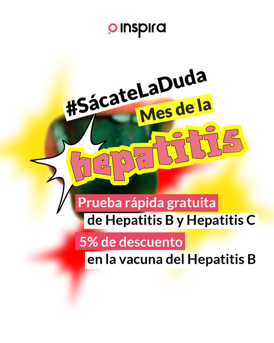 InspiraCambioAC's tweet photo. ¡Aprovecha el mes de la #hepatitis en Inspira!🙌
Pregunta por nuestros servicios y agenda tu cita por mensaje directo 💉 https://t.co/sAiFKXrpuU