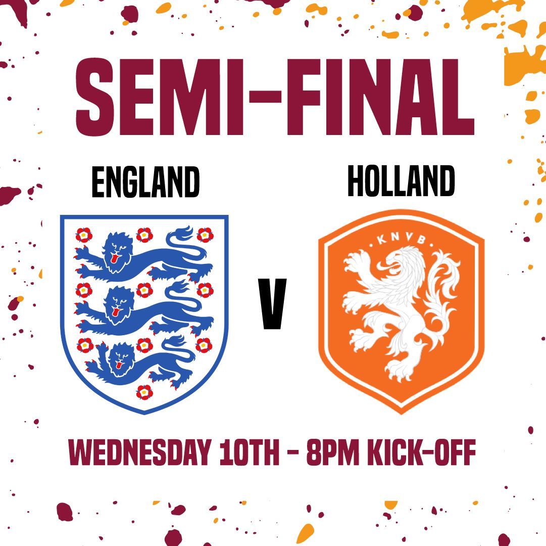 fylderugby's tweet photo. England are through to the semi-final of #EURO2024. They have a pretty tough test against the Dutch coming up and they need your support! So let's get behind the boys and cheer them on to the final! 🏴󠁧󠁢󠁥󠁮󠁧󠁿 v 🇳🇱  We'll have the pizza at the ready! 🍕 ⚽️ 🍺 #ENGvHOL https://t.co/09457svA7a