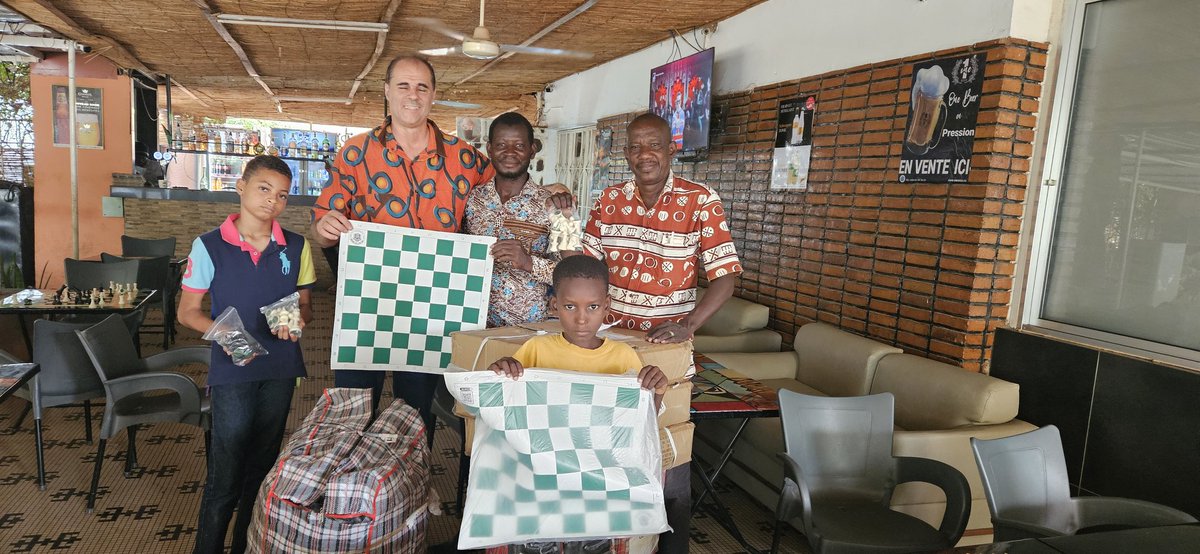 I met today with the President of Burkina Faso Chess Federation,  M. Nicolas Carbonell. 300 chess sets were donated to the Federation and more will be donated to spread the game of chess in Burkina Faso. Thank you so much <a href="/thegiftofchess/">The Gift of Chess</a> for such opportunity for Burkina Faso