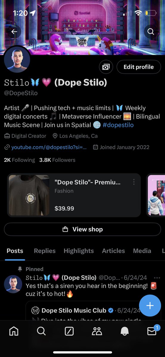 STILOWORLD's tweet photo. Finally got the merch hooked up on the spotlight! @StiloMusicGroup x @hype3wear 👏💎 #Twittershopping #metaverse https://t.co/bv7lOVKZfx