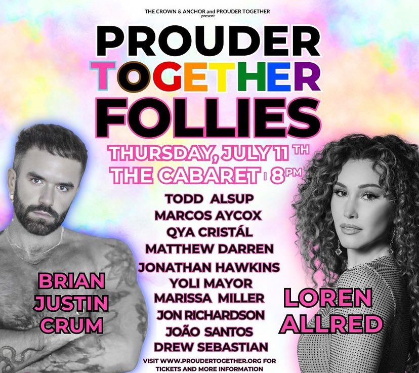 BJCUpdates's tweet image. CALENDAR: @BrianJustinCrum and @lorenallred will be performing at “Prouder Together” in Provincetown on July 11th! 

Tickets 
thecrownanchor.thundertix.com/events/232600