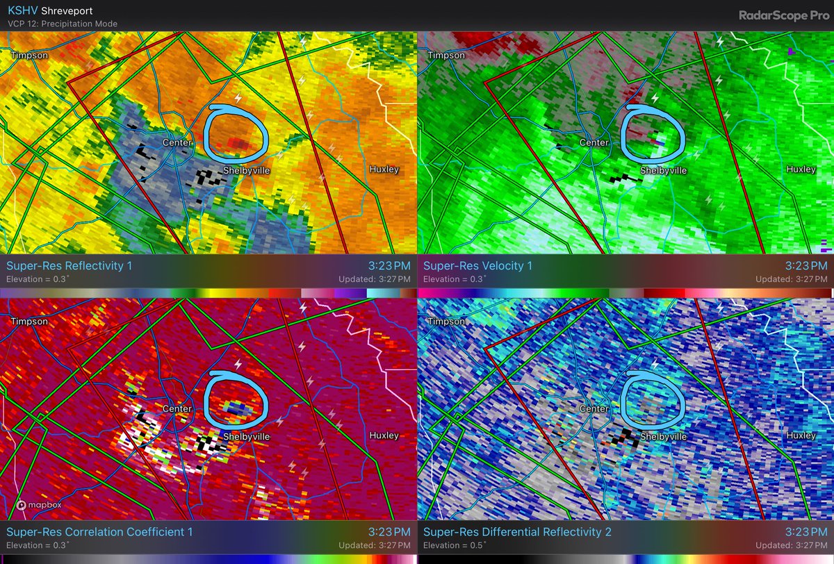 Alexismoser2019's tweet photo. Another Confirmed #Tornado North of Shelbyville #Texas. #TornadoWarning has been issued for Sabine, San Augustine & Shelby county #Texas. There is a confirmed tornado on the ground East of Center #Texas moving NW at 35mph. If your in the path of this #Tornado seek shelter immediately. #txwx #WeatherAlert #WeatherUpdate #wxtwitter