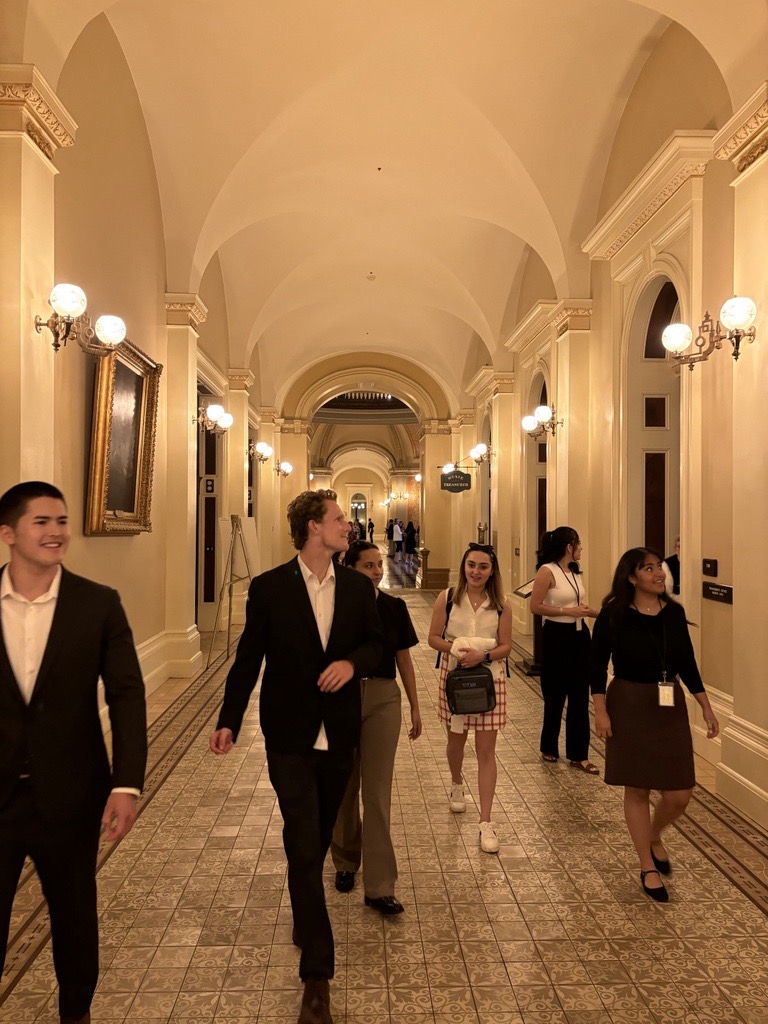 CalTreasurer's tweet photo. Visiting the State Capitol is always a highlight while interning at the Treasurer's office! @CaParksCapitol #HelloSTO https://t.co/zqdmXVezRy
