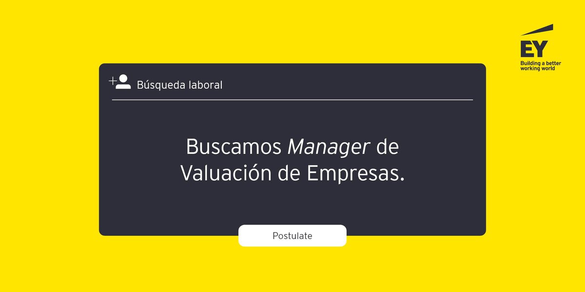 EY_CareersAR's tweet photo. 📢 ¡Oportunidad laboral para graduados/as en #CienciasEconómicas!
Requisitos:
✅ Experiencia en proyectos de #Consultoría.
✅ Inglés fluido.
✅ Disponibilidad para viajar al exterior.
Postulate 👉 https://t.co/STxAUzEUtQ
#GPTWArg2024 #ItsYoursToBuild https://t.co/gQrkFni8cd