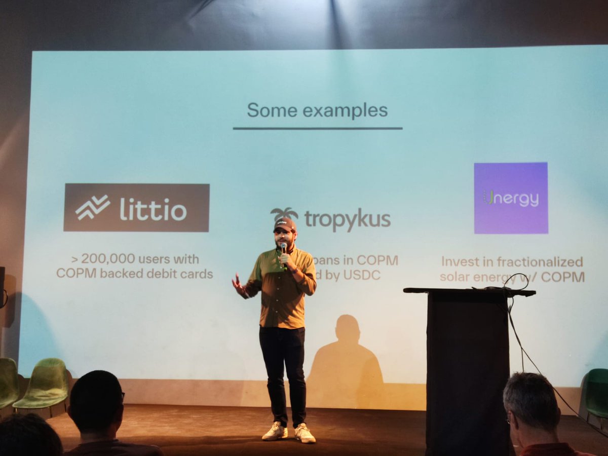minteocom's tweet photo. Our CEO, @santi_a_gogo , explored the potential of stablecoins in emerging markets at #StableSummit, emphasizing the necessity of local stablecoins and highlighting their potential uses and benefits. https://t.co/mRefeiSXve