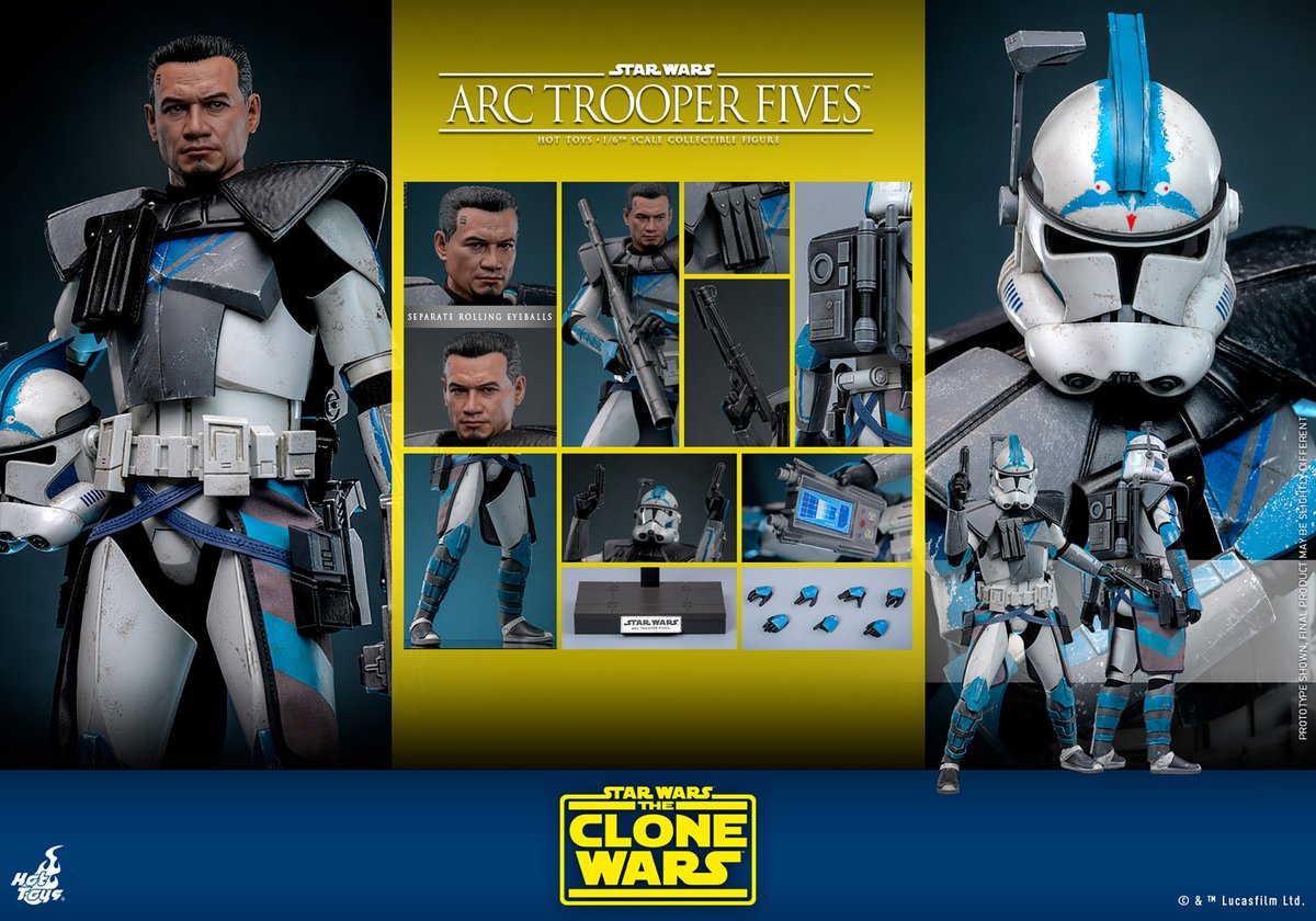 New pre-order: Star Wars Clone Wars Arc Trooper Fives 1/6 Scale Figure by Hot Toys alteregocomics.com/products/arc-t….