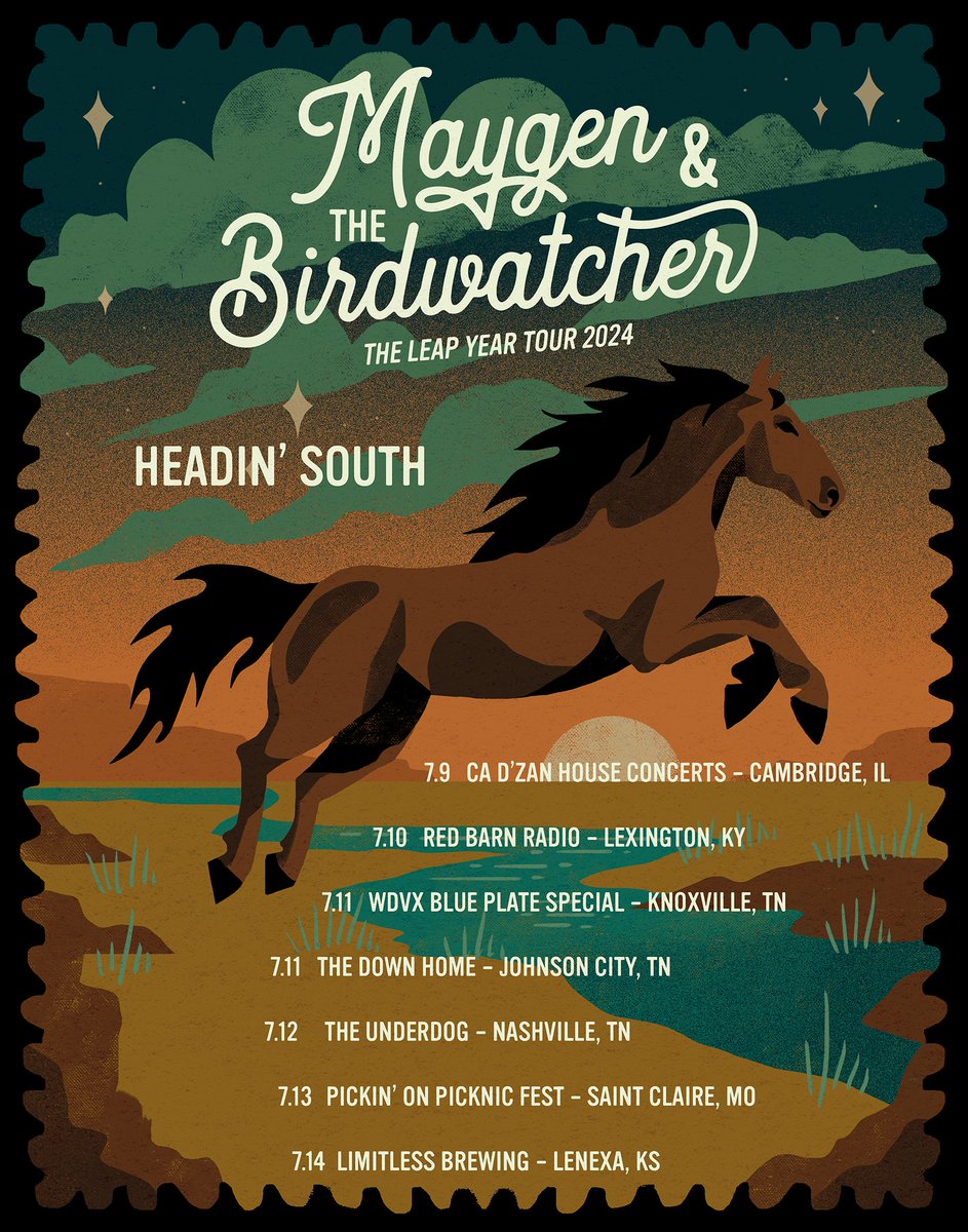 Maygen &amp; The Birdwatcher are Headin' South this week and we've got some fantastic shows coming up! From Chicago, Lexington, Knoxville, Johnson City, Nashville, Sainte Clare, and to Lenexa! Join us on the Leap Year Tour as we make our way to some iconic venues!
<a href="/TasteOfCountry/">Taste of Country</a>