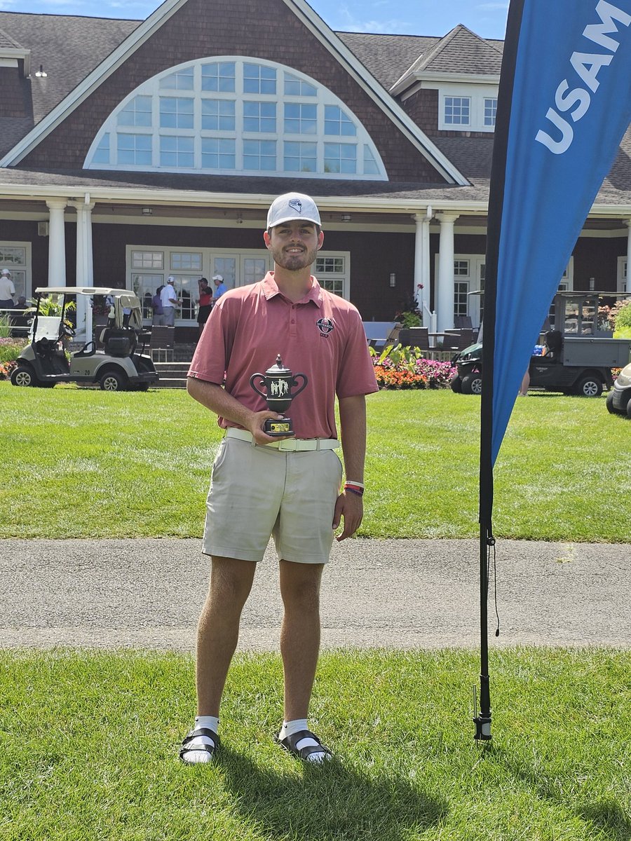 Jake with a 1st place in the Champions division of the US Ams Tour event at Tartan Fields GC in Dublin. Awesome track with some really challenging holes. He was 4 down at one point and 2 down with 4 holes to go. He won by 1 with a solid 74.