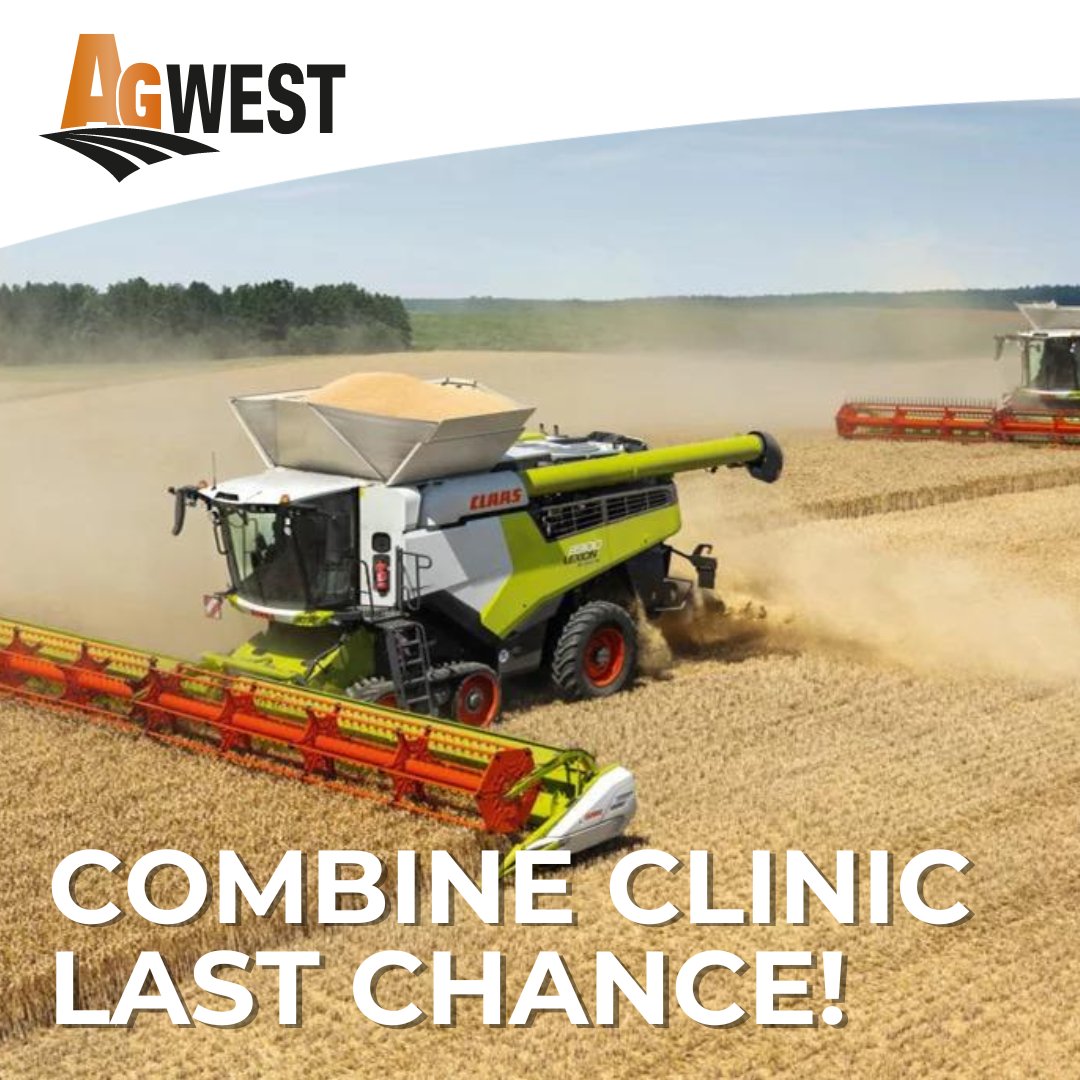 Annual CLAAS Owner's Combine Clinic is back - few spots remain! Unlock your combine's potential with expert tips. <a href="/BushelPlus/">Bushel Plus 🌾</a> @CombineSettings <a href="/claas/">claas</a> @redekop @macdon Secure your spot now! 👉agwest.com/claas-combine-……… #combineclinic #claas #agwest #agwestltd