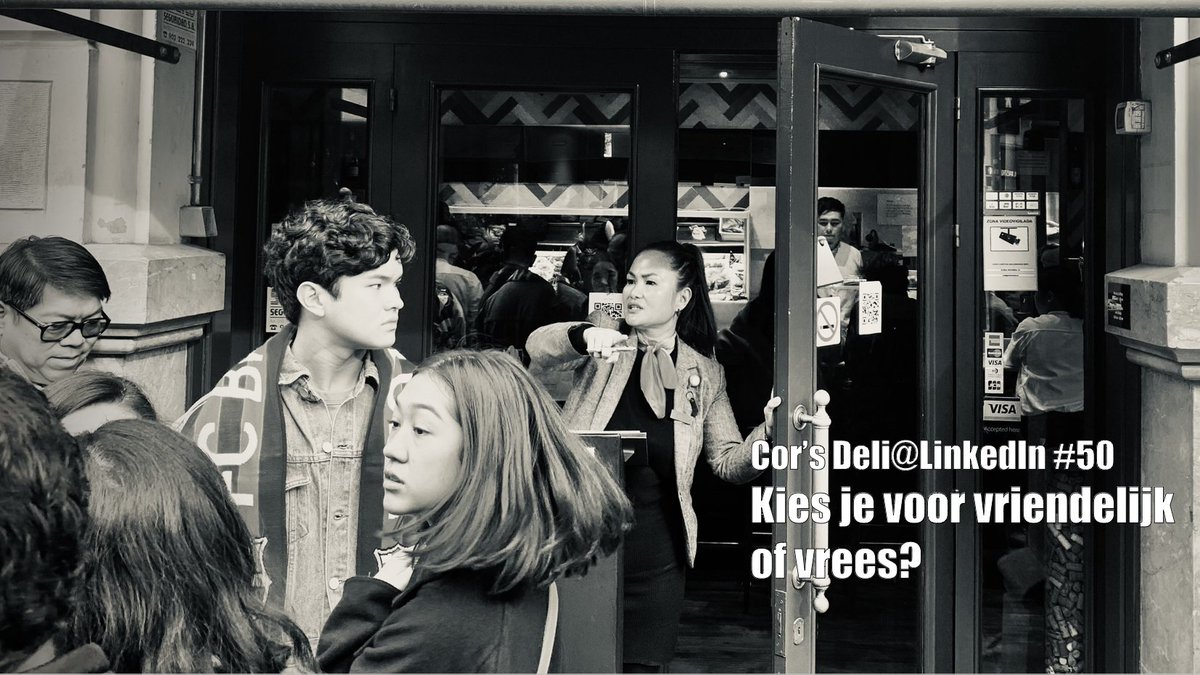 Mijn nieuwste nieuwsbrief <a href="/LinkedIn/">LinkedIn</a>. Kies je voor vrees of vriendelijk? linkedin.com/posts/corhospe…