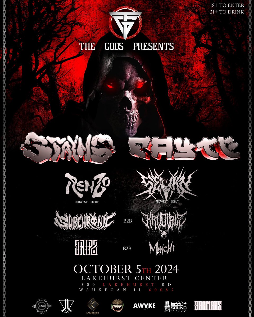 Wakeugan, we’re coming back for you in October!!!! <a href="/staynsdubs/">STAYNS</a> <a href="/fayteofficial/">Fayte</a> <a href="/renzodubs/">RENZO</a> <a href="/SEVNNmusic/">SEVNN</a> <a href="/ChronicSub/">SubChronic</a> b2b <a href="/krvcible/">KRVCIBLE</a> &amp; <a href="/jripzdubz/">𝐉𝐑𝐈𝐏𝐙</a> b2b <a href="/menchidubz/">Chris Blanco</a> !!!!

Early Bird Tickets: linktr.ee/lastlife