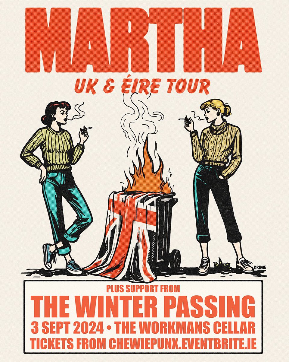Doing the thing September 3rd in <a href="/WorkmansDublin/">The Workmans Club</a> with the awesome <a href="/MarthaDIY/">Martha</a> and tickets are flying out and also very reasonably priced!! Grab one before it’s too late, big vibes guaranteed: shorturl.at/0QOxo