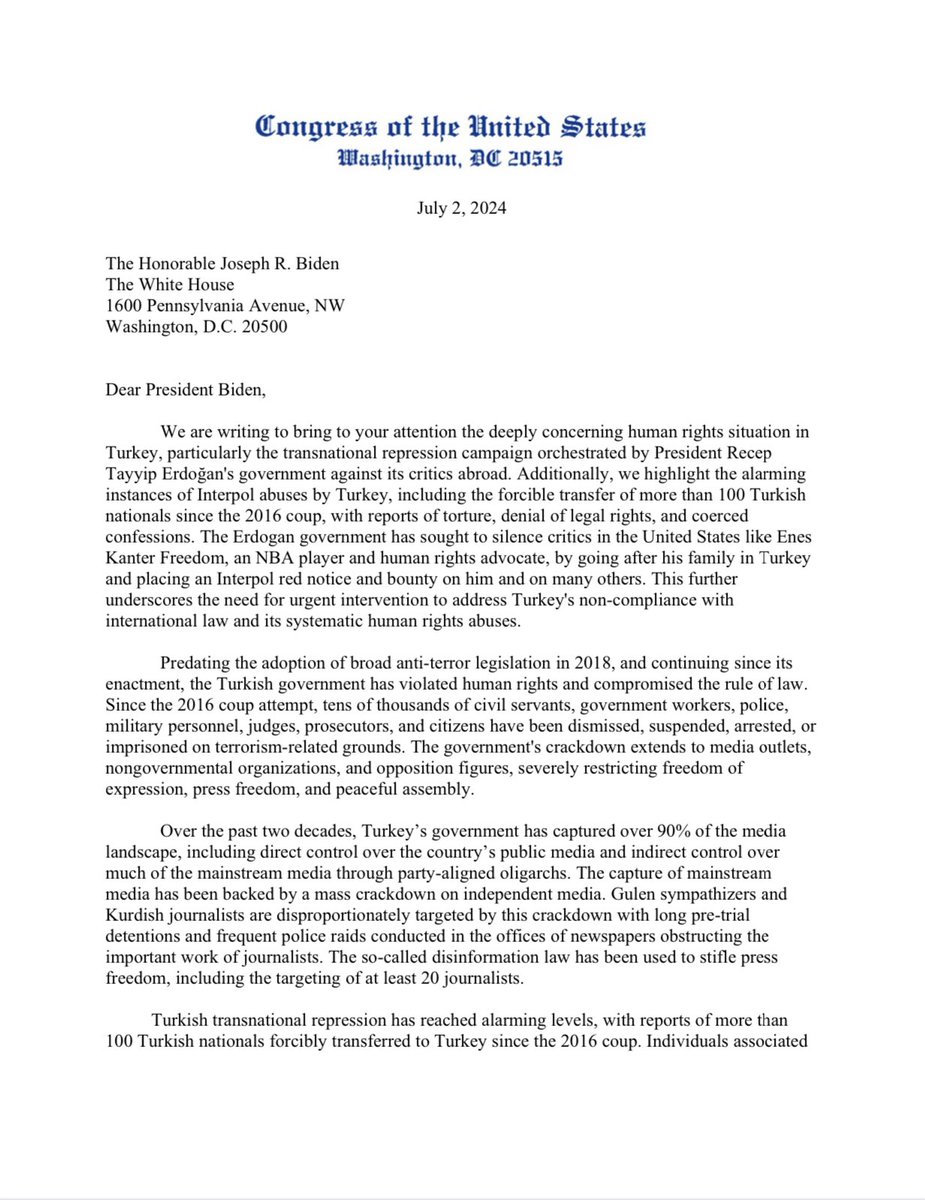RepLloydDoggett's tweet photo. Erdoğan’s tyranny in Turkey has engaged in egregious human rights abuses.

I was a co-leader of a bipartisan group of 140+ colleagues urging @POTUS to press Erdoğan on his many failures. https://t.co/L16mXVzcsb