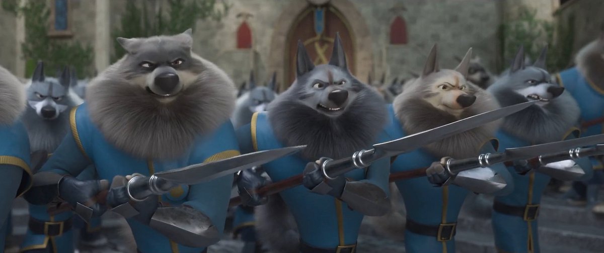 FictionalWolves's tweet image. Castle Guard Wolves (Chickenhare And The Hamster Of Darkness)