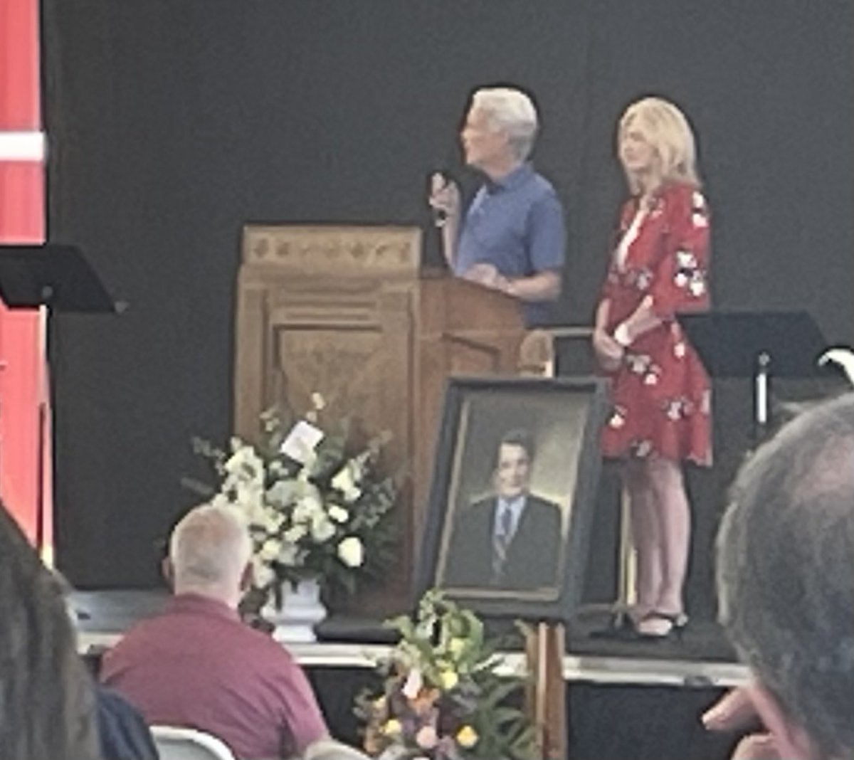 pcathens's tweet photo. A great celebration of life for Abit Massey today.  Hundreds in Gainesville were on hand to hear son Lewis say Abit had “a PHD in Joy.”  What a wonderful life.   He’ll be missed. https://t.co/KtnG5z7wUN
