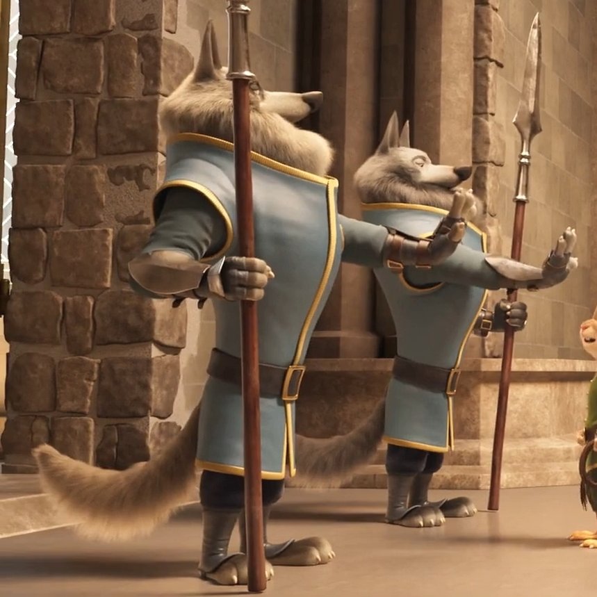 FictionalWolves's tweet image. Castle Guard Wolves (Chickenhare And The Hamster Of Darkness)