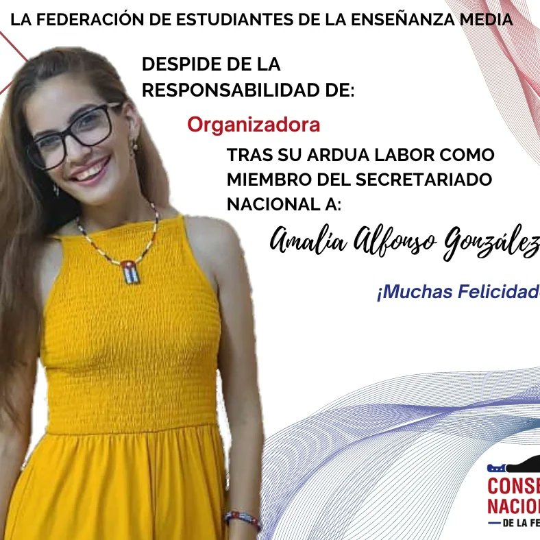 🥺| Hoy en el marco de nuestro Consejo Nacional🩵,la #FEEMdeCuba  despide a dos de sus miembros:
José Enrique de la Cruz Pérez, quien desempeñó un papel fundamental como Secretario de Comunicación📱 y  RR.II🌎 

Amalia Alfonso González quien fuera Organizadora  Nacional 📚