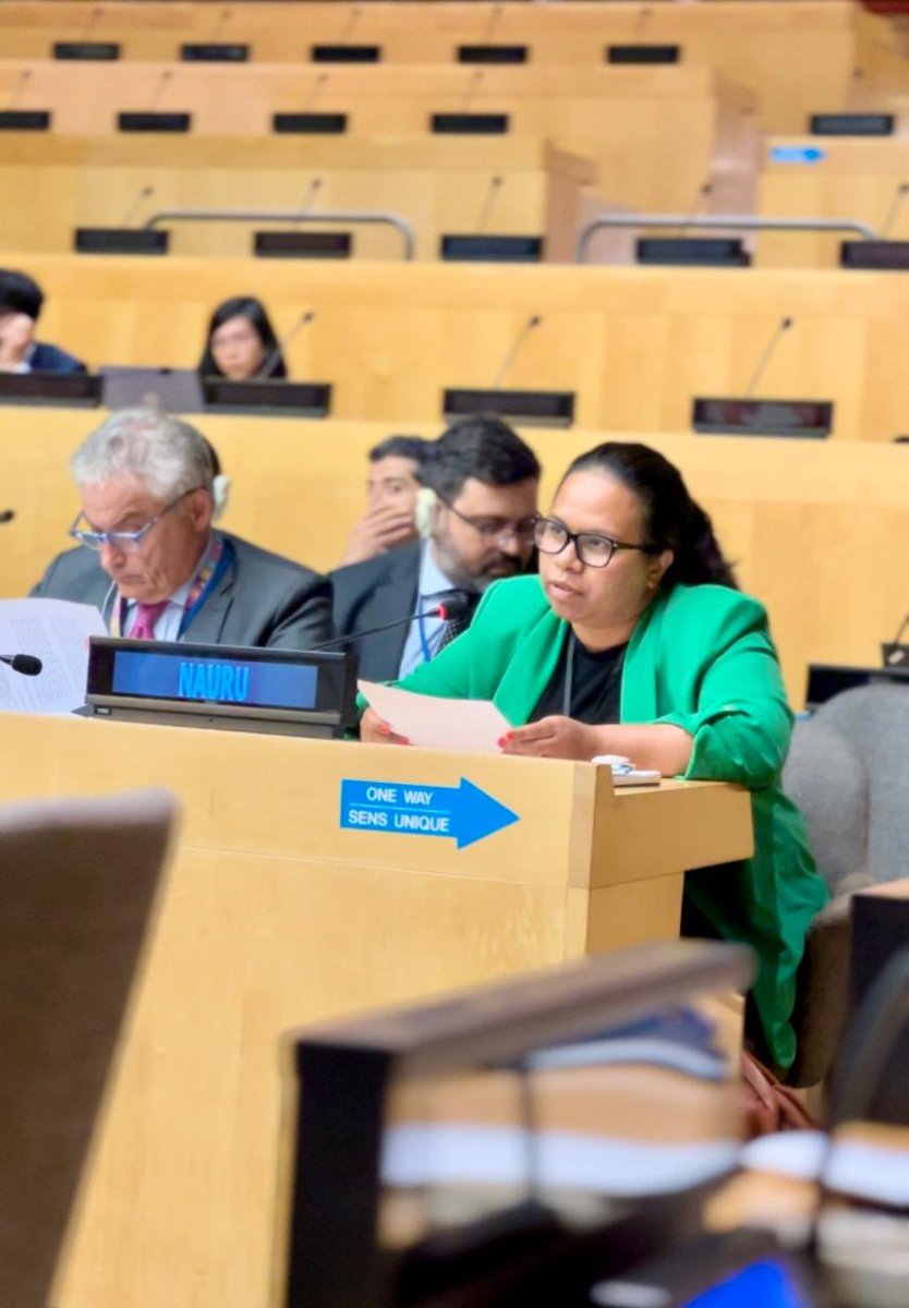 🇳🇷 Mission’s Chargè d’Affaires, Ms Josie-Ann Dongobir, delivered the statement on behalf of Group of Friends on Climate &amp; Security at the UNSC Arria Formula Meeting entitled ‘Stepping up Prevention Action: From Environmental Challenges to Opportunities for Peace’. 
(Cont. 👇)