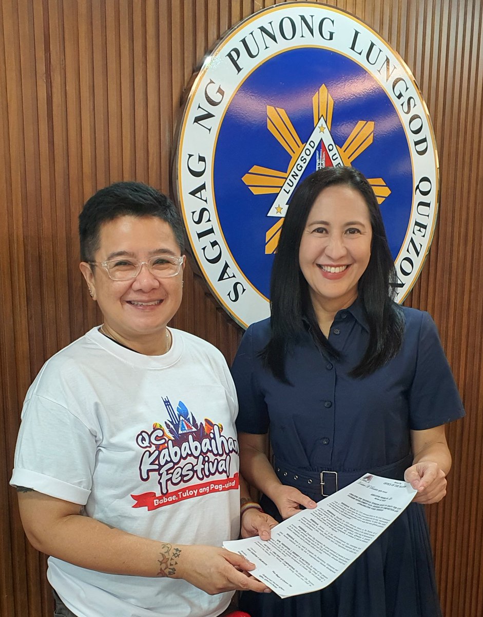 OutrightIntl's tweet photo. During Quezon City Pride, @QCMayorJoy announced our exciting collaboration! The city plans to integrate our training for service providers in Barangays (local agencies) and for all city government employees. This is a monumental commitment to violence protection! https://t.co/3GHiSsB7oT