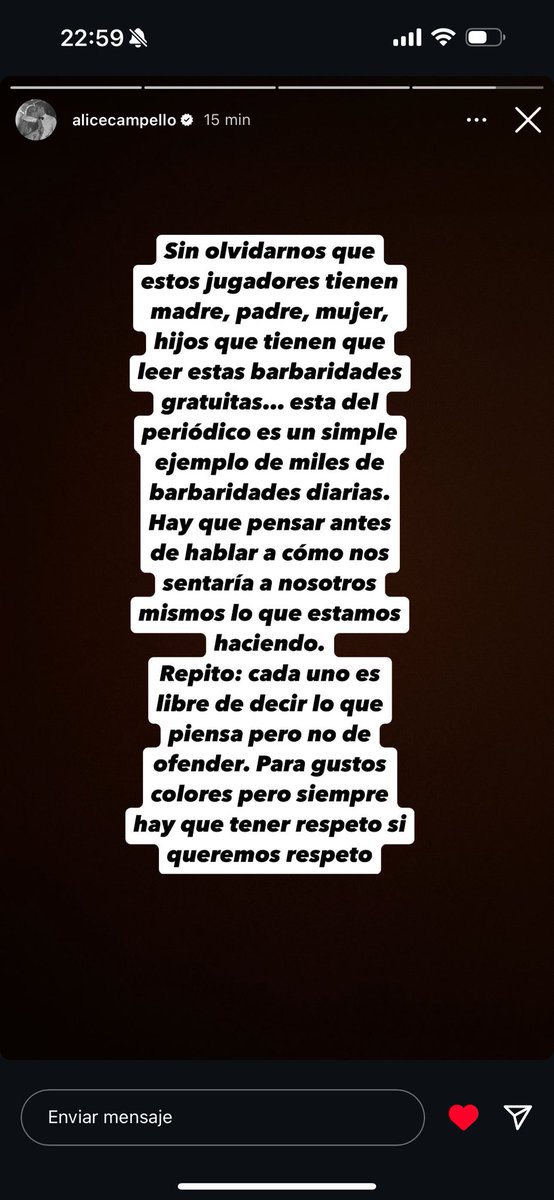 Chapó por ella. Toda la razón, pero toda además. Que vergüenza que haya que leer esto.