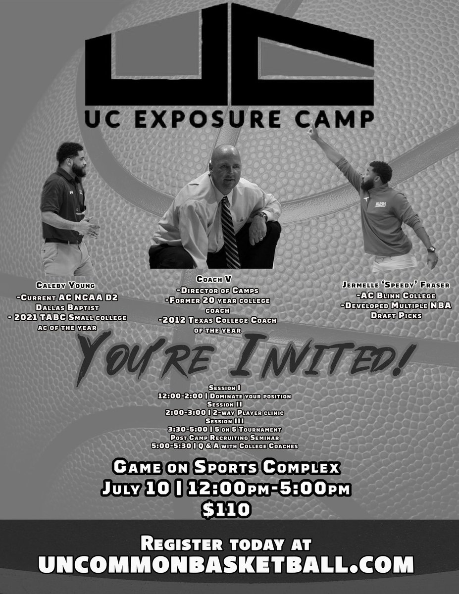 UC_Exposure's tweet photo. Open Spots for 3 PG's, 5 Shooting Guards & 4 Playmaker/SFs! Prepare To Stand Out at Your Position & Double Your Looks in The GASO Summer Championships #UCExposure #ProvenFormula #TargetingFITS #TurnInterestToOffers 2025/2026s RegisterToday 👇🏽
https://t.co/kTDiQpiI34 https://t.co/5MQBV2y2A9