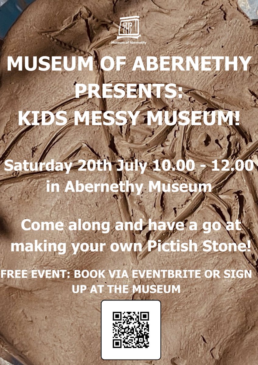 Looking for something to do with the bairns over the summer? Why not join us on Saturday 20th July and have a go at making your very own Pictish Stone! The event is free and all materials are provided - book via Eventbrite here: tinyurl.com/55y8e7st