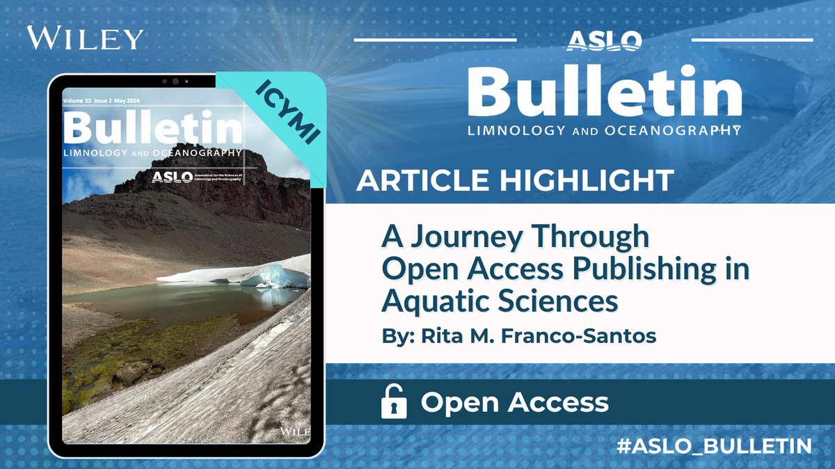 ASLO (@aslo_org) on Twitter photo Want a guide to all things open access in the context of the aquatic sciences? Check out <a href="/R_Franco_Santos/">Rita Franco-Santos</a> #ASLO_Bulletin article! 💙aslopubs.onlinelibrary.wiley.com/doi/10.1002/lo… Want a guide to all things open access in the context of the aquatic sciences? Check out <a href="/R_Franco_Santos/">Rita Franco-Santos</a> #ASLO_Bulletin article! 💙aslopubs.onlinelibrary.wiley.com/doi/10.1002/lo…