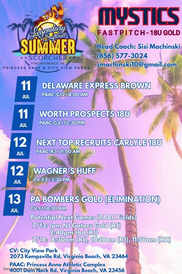 Olivia Pignatello 2025 (@opignatello2025) on Twitter photo Looking forward to being in VA this weekend with my team for the Summer Scorcher ‼️🌴<a href="/SisiMachinski/">Coach Sisi</a> <a href="/SBRRetweets/">Softball Recruiting Reposts</a> @SunilSunderRaj3 <a href="/CoastRecruits/">Coast 2 Coast Recruits</a> <a href="/scan1ansports/">ꜱᴄᴀɴʟᴀɴ ꜱᴘᴏʀᴛꜱ™️</a> <a href="/softball_dugout/">The Softball Dugout</a> <a href="/TopPreps/">SPORTS NEWS, VIDEOS, GRAPHICS, EXPOSURE & MORE</a> Looking forward to being in VA this weekend with my team for the Summer Scorcher ‼️🌴<a href="/SisiMachinski/">Coach Sisi</a> <a href="/SBRRetweets/">Softball Recruiting Reposts</a> @SunilSunderRaj3 <a href="/CoastRecruits/">Coast 2 Coast Recruits</a> <a href="/scan1ansports/">ꜱᴄᴀɴʟᴀɴ ꜱᴘᴏʀᴛꜱ™️</a> <a href="/softball_dugout/">The Softball Dugout</a> <a href="/TopPreps/">SPORTS NEWS, VIDEOS, GRAPHICS, EXPOSURE & MORE</a>