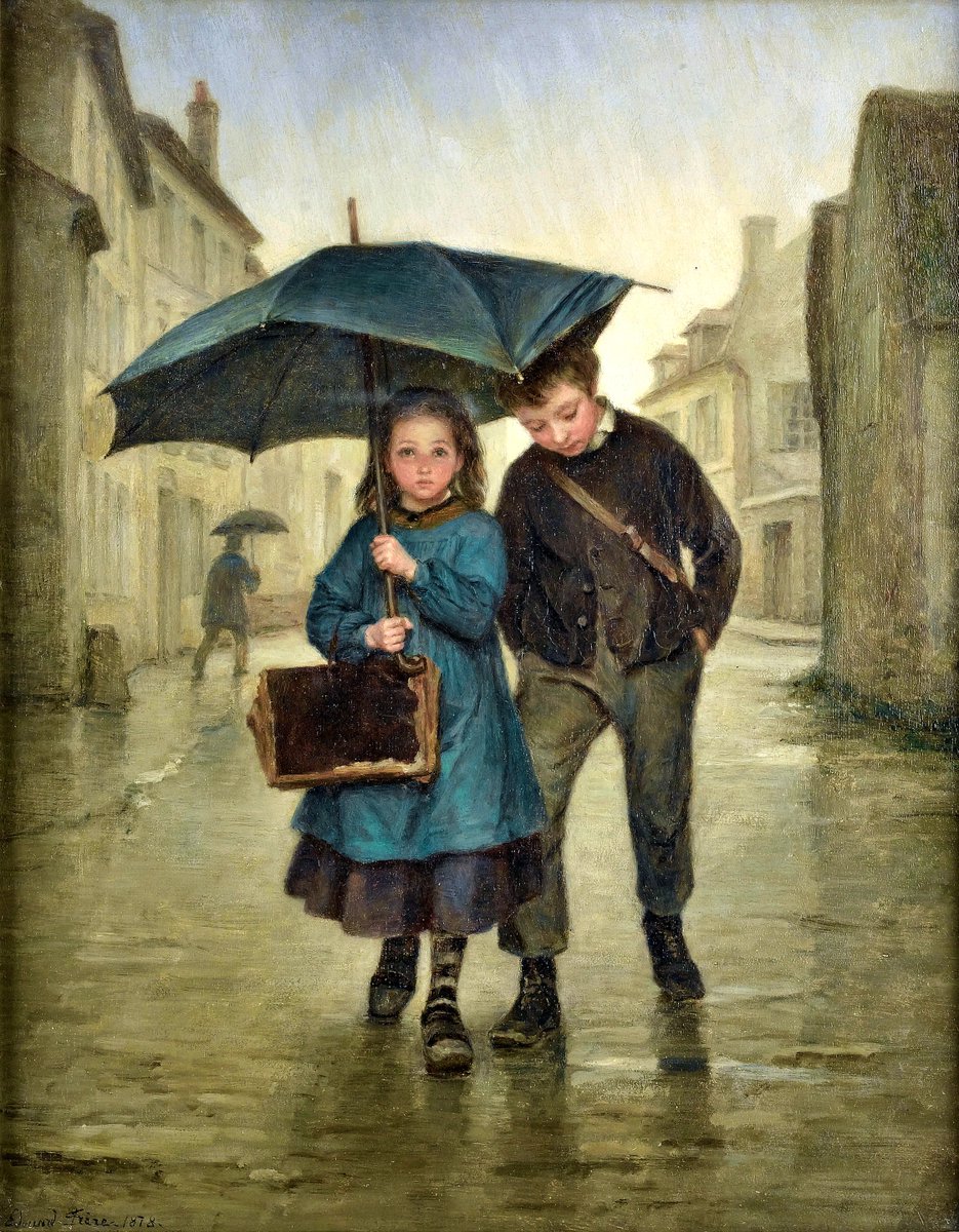 wIGFEh6ZVA100Sq's tweet photo. Pierre Edouard Frère (1819-1886, French) - "Going To School" https://t.co/QDtVRXDtcm