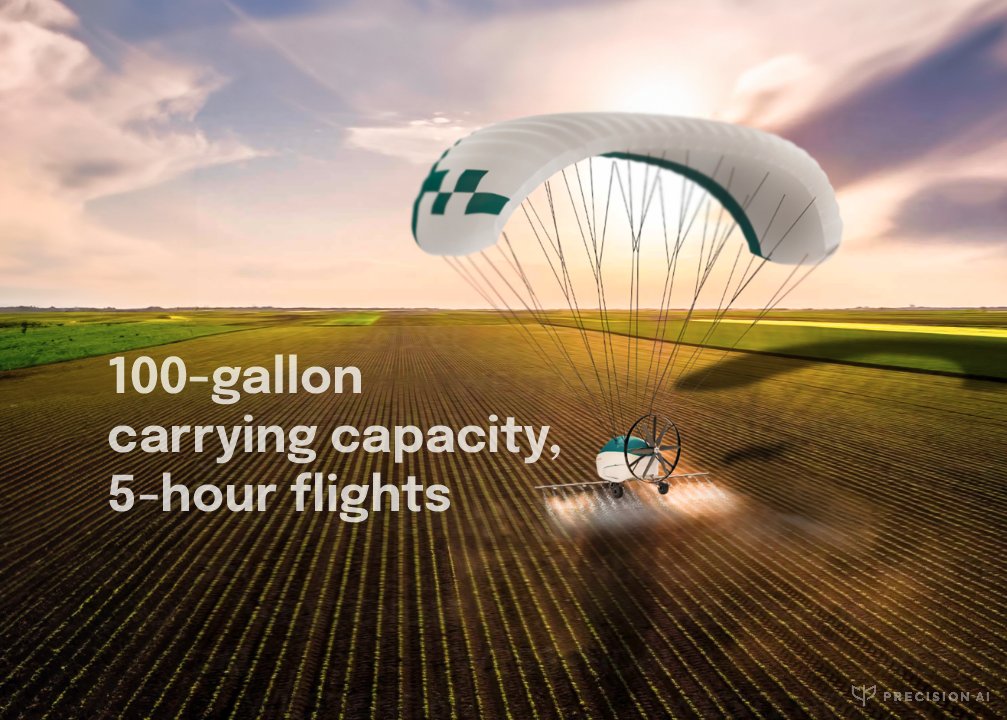 Say goodbye to constant refills and hello to more efficient, cost-effective crop protection with a 100-gallon dual solution tank and 5-hour flight times. Our #StratusAirSprayer™ means less filling, less fueling, more air time.

precision.ai/technology