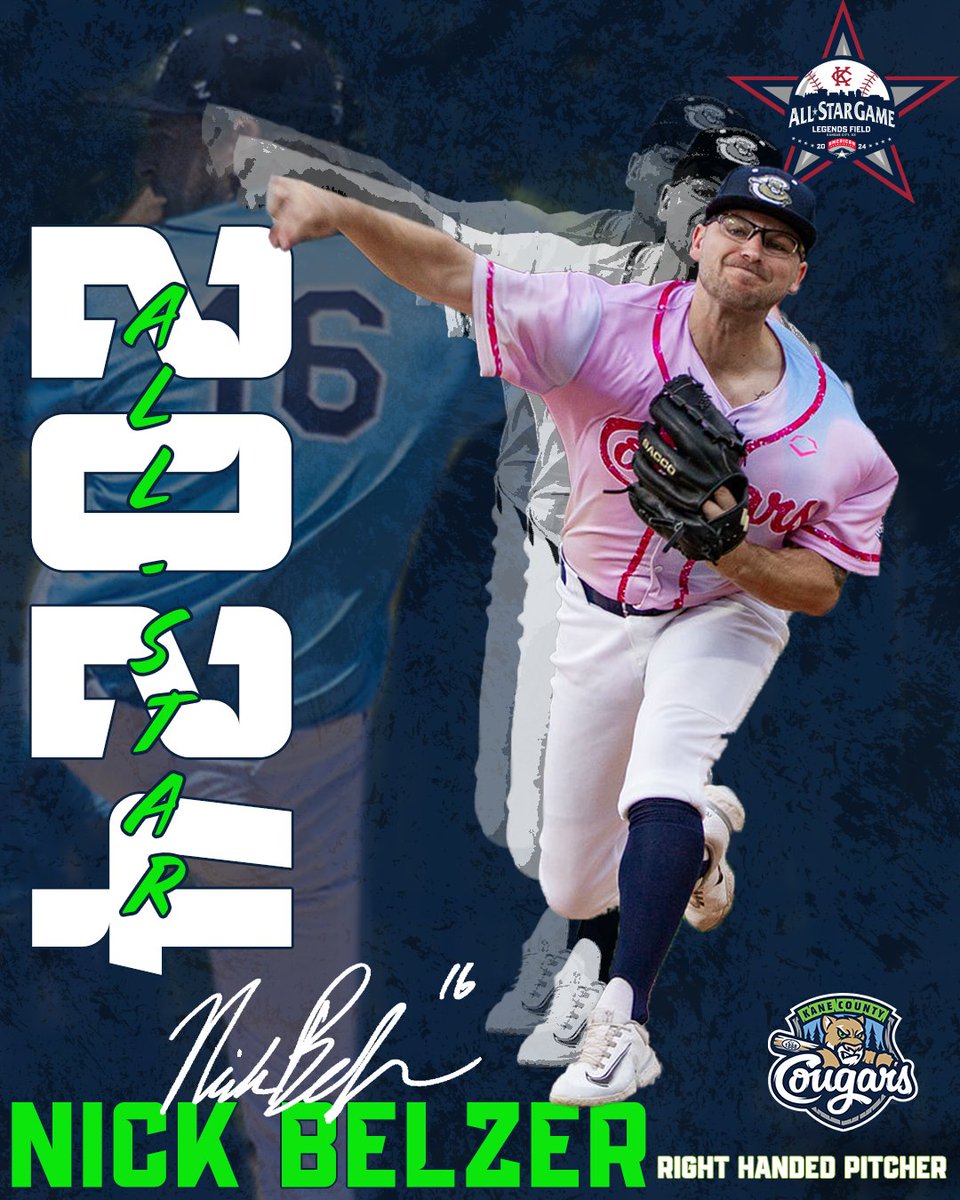 KCCougars's tweet photo. Starting pitcher, Nick Belzer is making his way to Kansas City for the 2024 @AA_Baseball All-Star Game! Nick has been solid this season, coming in to tonight's game with a 3.57 ERA with 38 strikeouts in 50.1 innings. Congratulations Nick! #ChooseCougs https://t.co/ornHp6ouQi