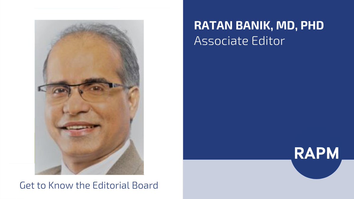 This month RAPM highlights Ratan Banik, MD, PhD 

🏥  Associate professor - Dep. of Anesthesiology at the University of Minnesota.

💡 With an incredible life story and super useful pieces of advice, Dr. Banik tells us a lot more here ➡️  bit.ly/45VwGS2

<a href="/Talktoratan/">Ratan Banik</a>